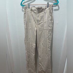 Joe's Jeans Cream and Blue Cargo Pants